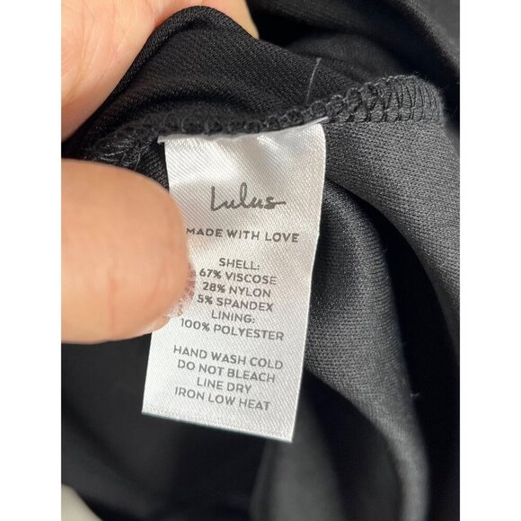 Lulus Dress Size M Black Drinks On Me Sleeveless Pleated Bodycon Sheath Stretch - Picture 12 of 13